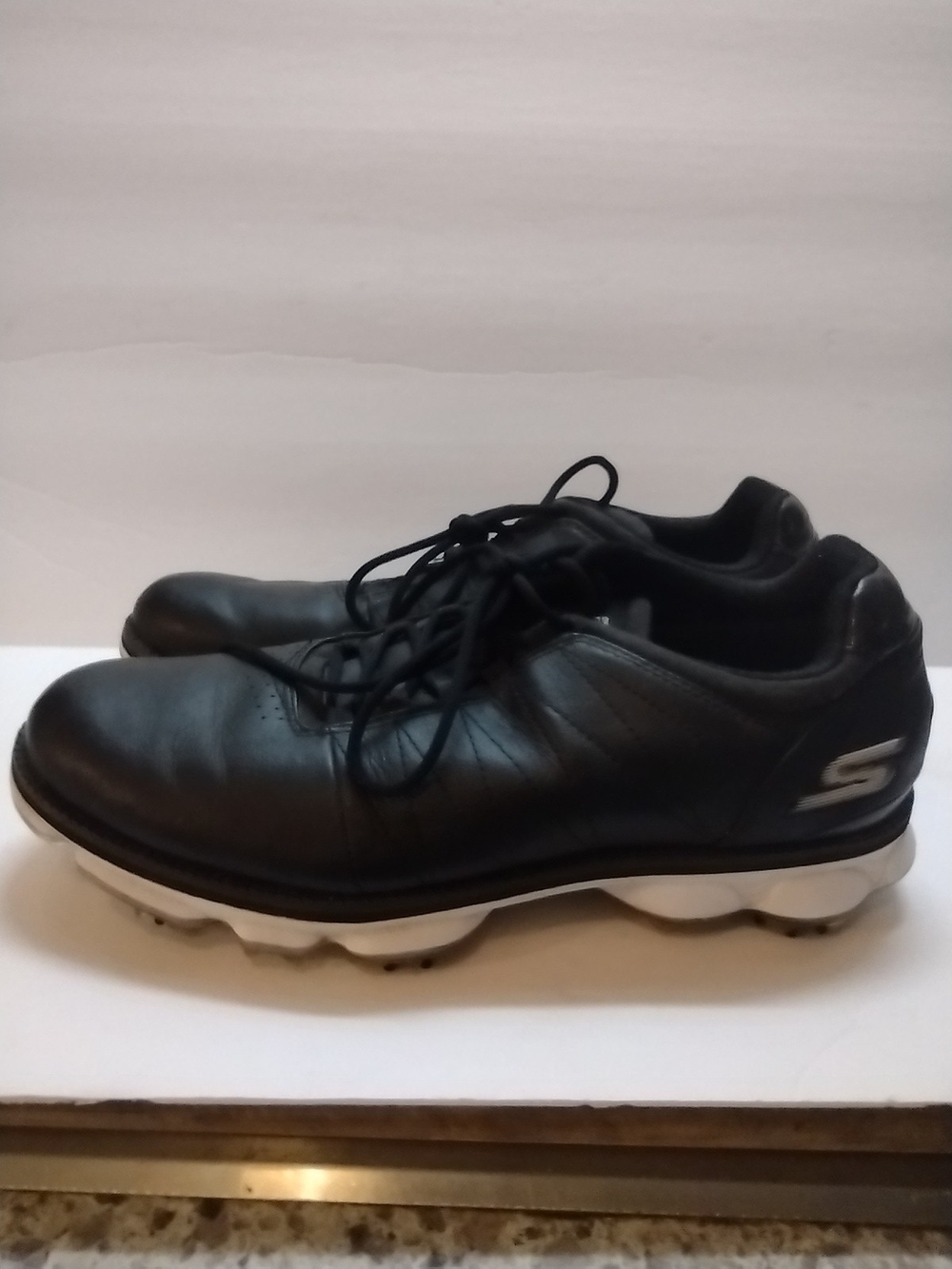 Skechers Fo Golf Pro Golf Shoes Men’s Size 9M Black Leather Outdoors Sports